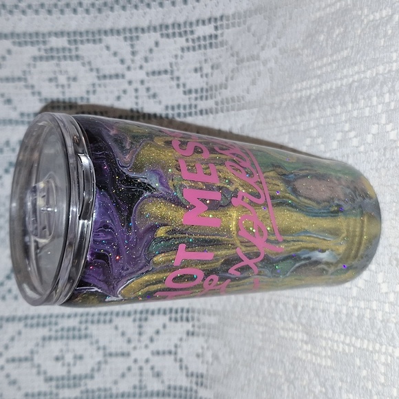 CUSTOM MADE RESIN TUMBLER "Hot Mess Express" - Picture 1 of 7